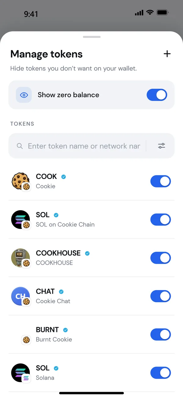 Manage tokens